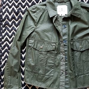 Anthropologie Hei Hei Waxed Canvas Swing Jacket